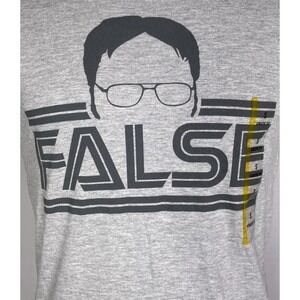 Ripple Junction The Office Graphic Tee Men XL Gray NWT Dwight Schrute False